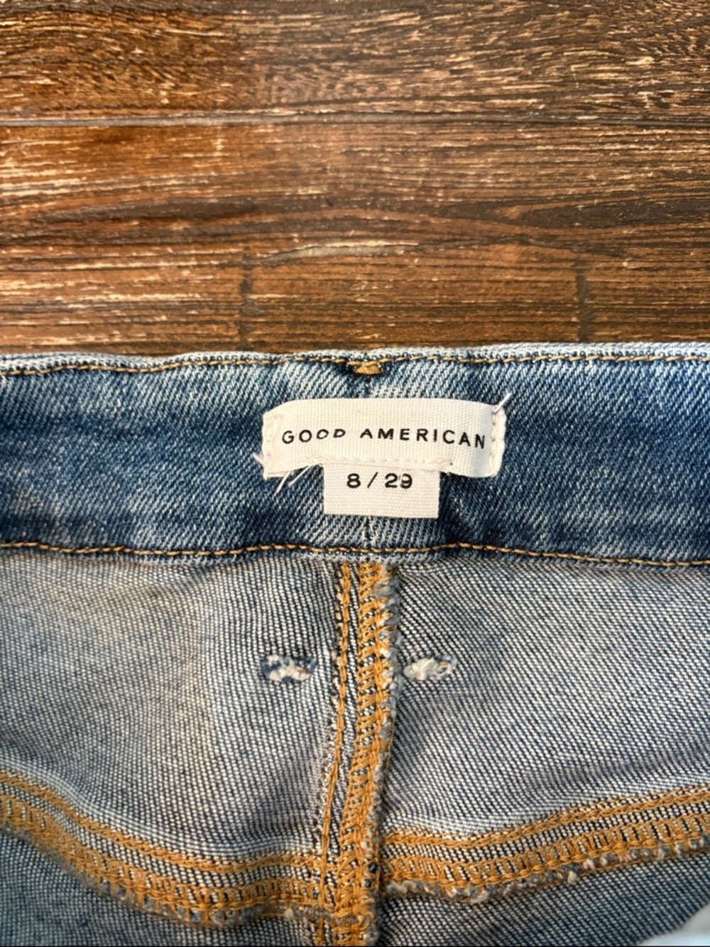 Good American Good Legs Skinny Jeans Indigo Distressed Size 8/29 NWT - Picture 4 of 8